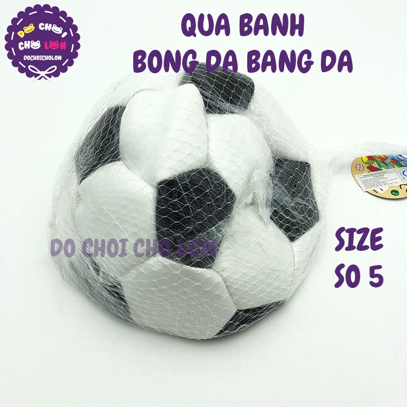 Quả banh bóng đá bằng da size số 5 chưa bơm hơi 114A