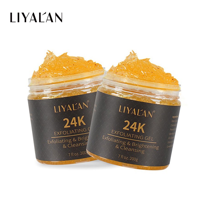 Gel Tẩy Tế Bào Chết LIYAL'AN Chiết Xuất Vàng 24K Làm Sạch Sâu Tự Nhiên 200g