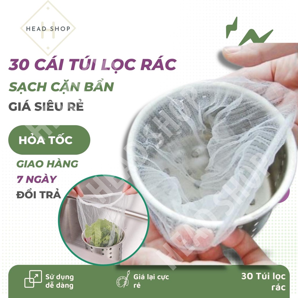 Combo 30 Túi Lọc Rác Bồn Rửa Bát LR1 HEADSHOP