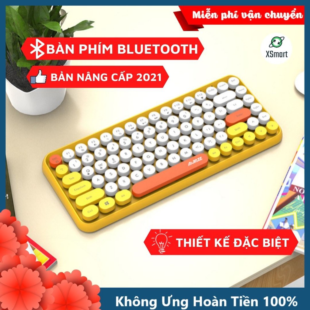 Bàn phím bluetooth không dây cho điện thoại, máy tính bảng, laptop, pc máy tính bàn siêu CUTE 308, phím cực thích