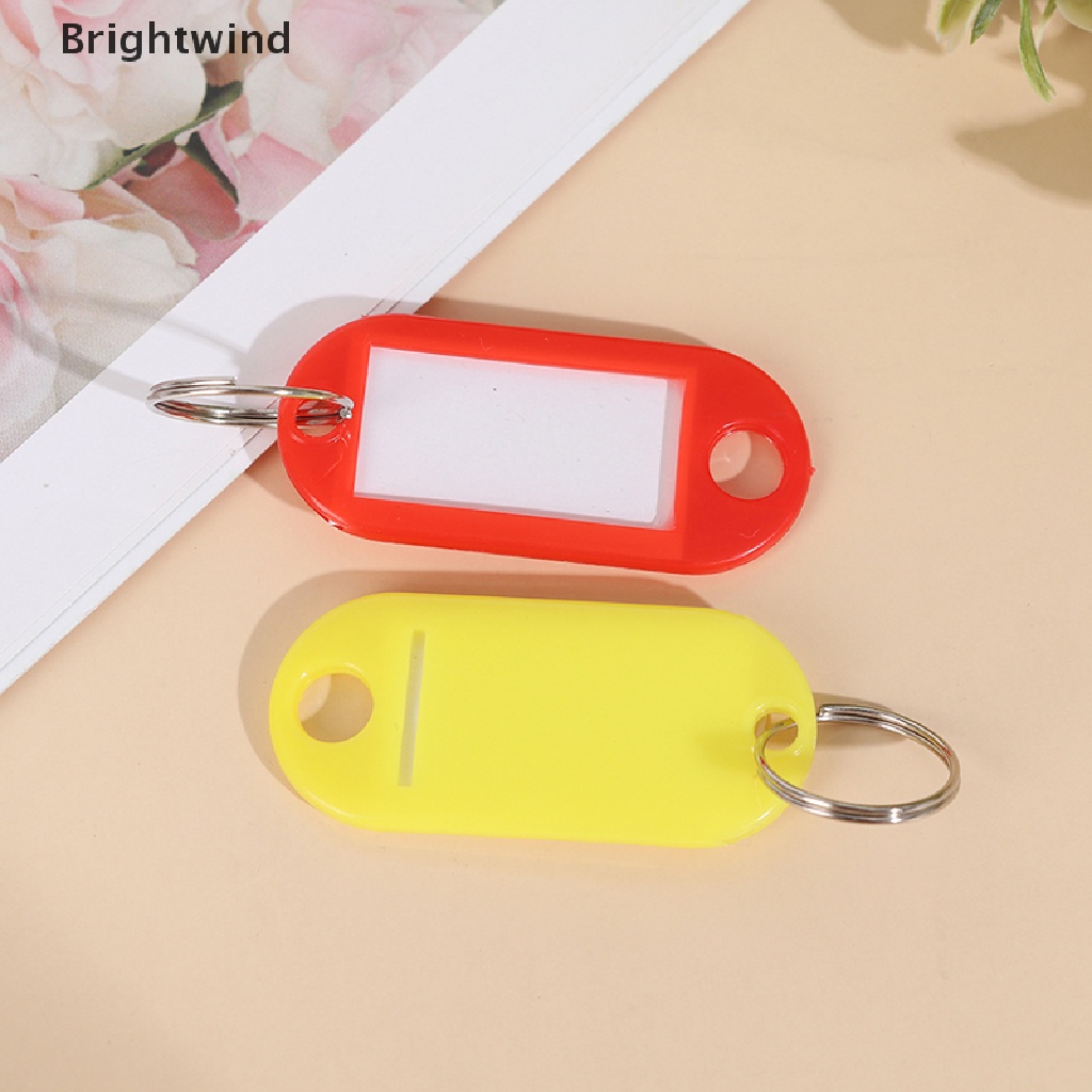[Brightwind] Plastic Custom Split Ring ID Key Tags Key Chains Numbered Name Luggage Tags*10 Hot Sell