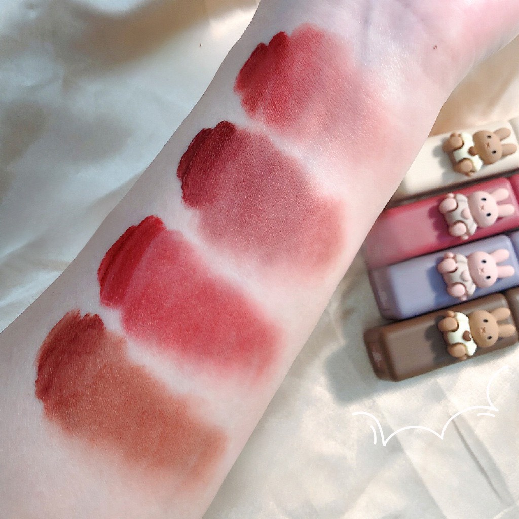 Set 4 Son Kem HENGFANG Gấu Dễ Thương