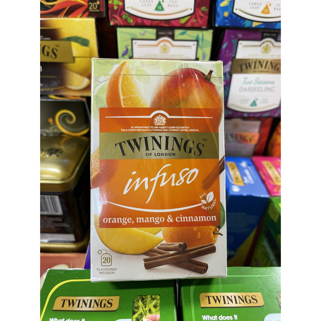 Trà Twinings of London-Infuso túi lọc 20 gói nhiều vị - Chính hãng nhập Anh Quốc