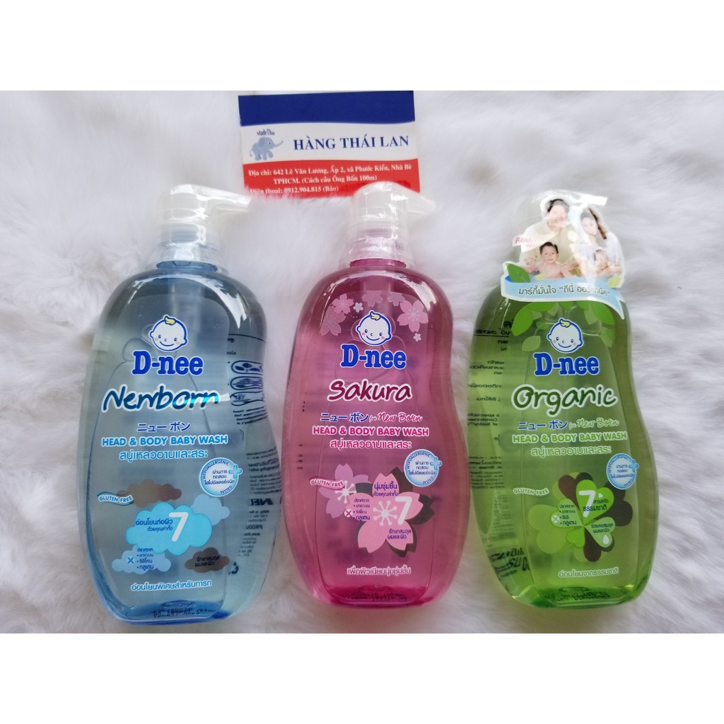 Sữa tắm gội Dnee Pure Thái lan 380ml cho bé từ sơ sinh