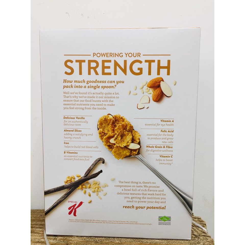Ngũ cốc dinh dưỡng Kelloggs Vanilla & almond 365g
