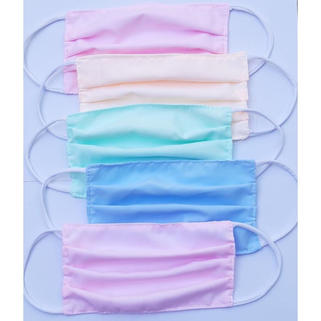 Set 05 Khẩu trang chống nắng, chống khuẩn, vải Kate thoáng mát đeo thường xuyên cả ngày làm việc trong khu Công Nghiệp