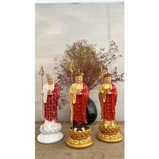 Tượng Địa Tạng Vương Bồ Tát 38cm/ Mục kiền liên 35cm