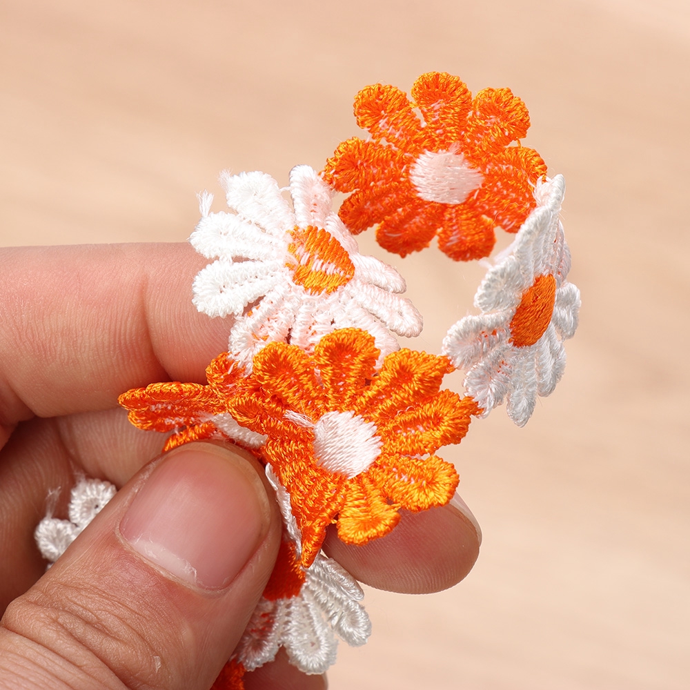 Dải dây thêu hoa hướng dương 2.5cm