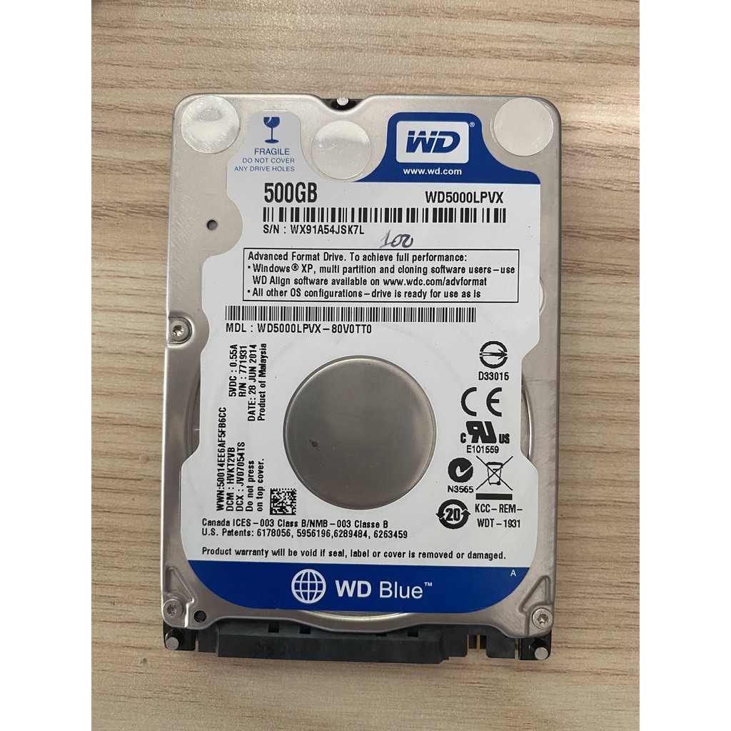 Ổ cứng HDD laptop 2.5" 1Tb 500gb 320gb 250gb Bảo hành 24 tháng