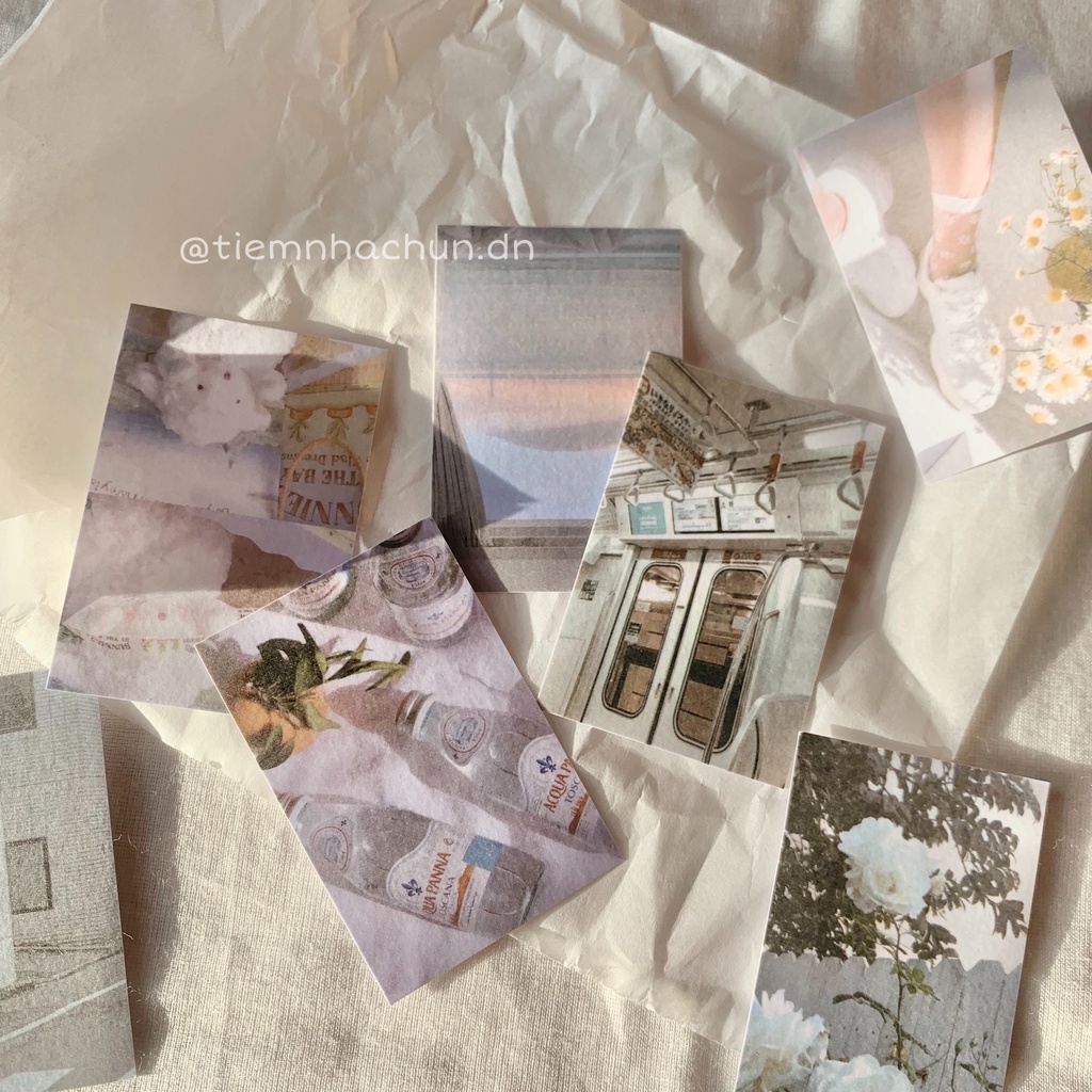SET 25 ẢNH MINI DAILY LIFE WONDERFUL TIME DECOR JOURNAL (ảnh thật) - có sẵn keo dán washi -Tiệm nhà Chun
