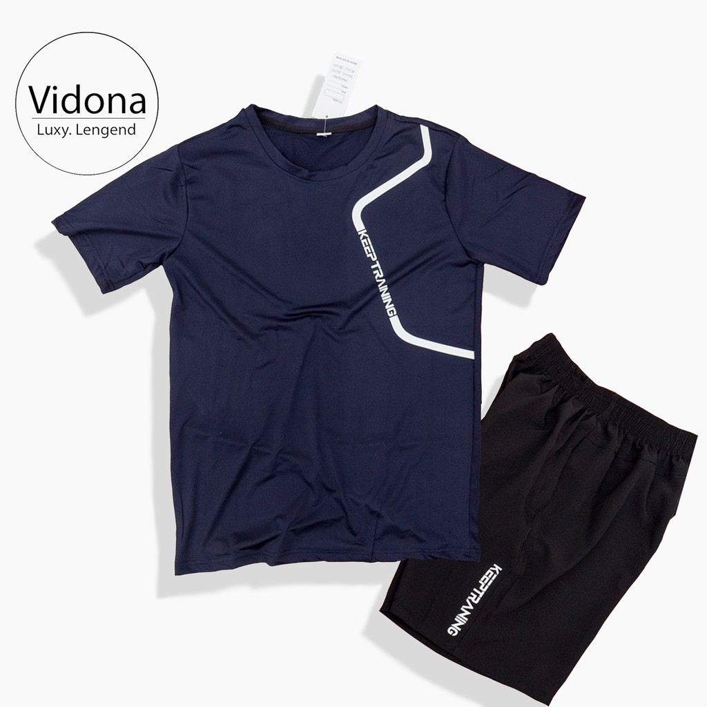 BỘ THỂ THAO, QUẦN ÁO THỂ THAO NAM ÁO VẢI THUN LẠNH 4 CHIỀU QUẦN VẢI DÙ KEEPTRAINING | BigBuy360 - bigbuy360.vn
