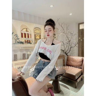 Set áo cặp, set áo kiểu, set áo barbie girl cổ yếm tay dài