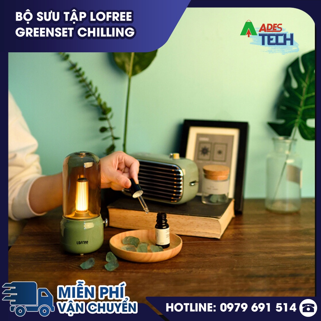 Bộ sưu tập Lofree Greenset Chilling - Đèn Chilling Lofree/Loa Bluetooth Lofree/Hộp Đá Thơm Aroma