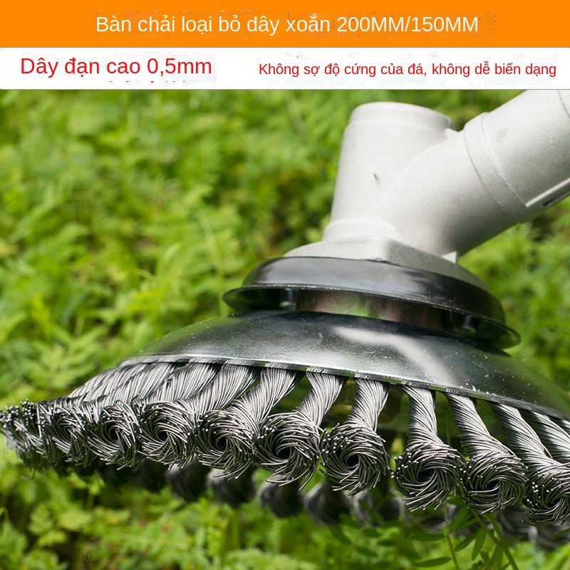 ⊙✸Dây làm cỏ, đầu làm cỏ, máy cắt cỏ, bánh xe làm cỏ chống mài mòn bằng dây thép đa năng, đĩa xới cỏ nông nghiệp loại nh