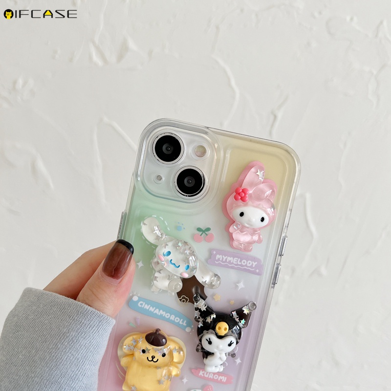 Ốp Điện Thoại Dẻo Trong Suốt Họa Tiết Hoạt Hình Cinnamoroll Melody Cho iPhone 13 12 11 Pro Max XS Max XR X 7 8 Plus