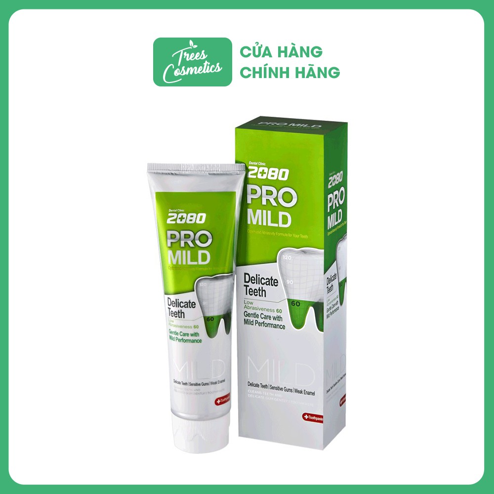 Kem đánh răng chuyên biệt chống ê buốt răng nhạy cảm cao 2080 Pro Mild Sensitive Toothpaste 125gr  - Hàn Quốc Chính Hãng