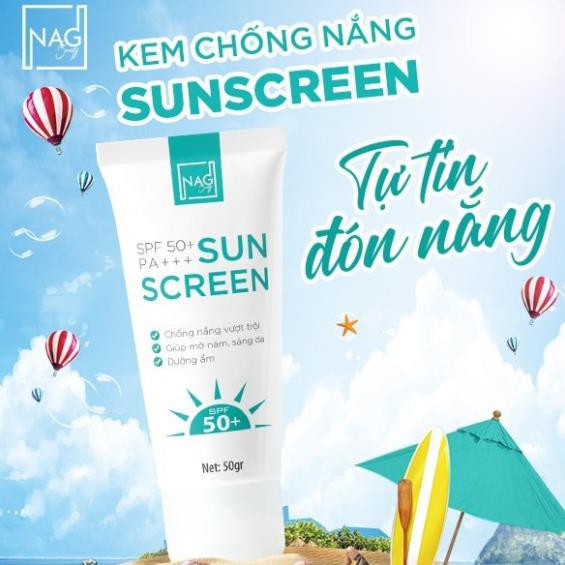 Kem chống nắng  SUN SCREEN tính chất vật lý dưỡng trắng da cho cả da dầu mụn SPF50+