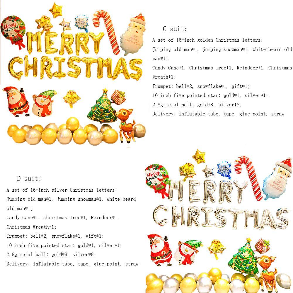 1 Quả Cầu Phim Nhôm Hoạt Hình Ông Già Noel Trang Trí Giáng Sinh
