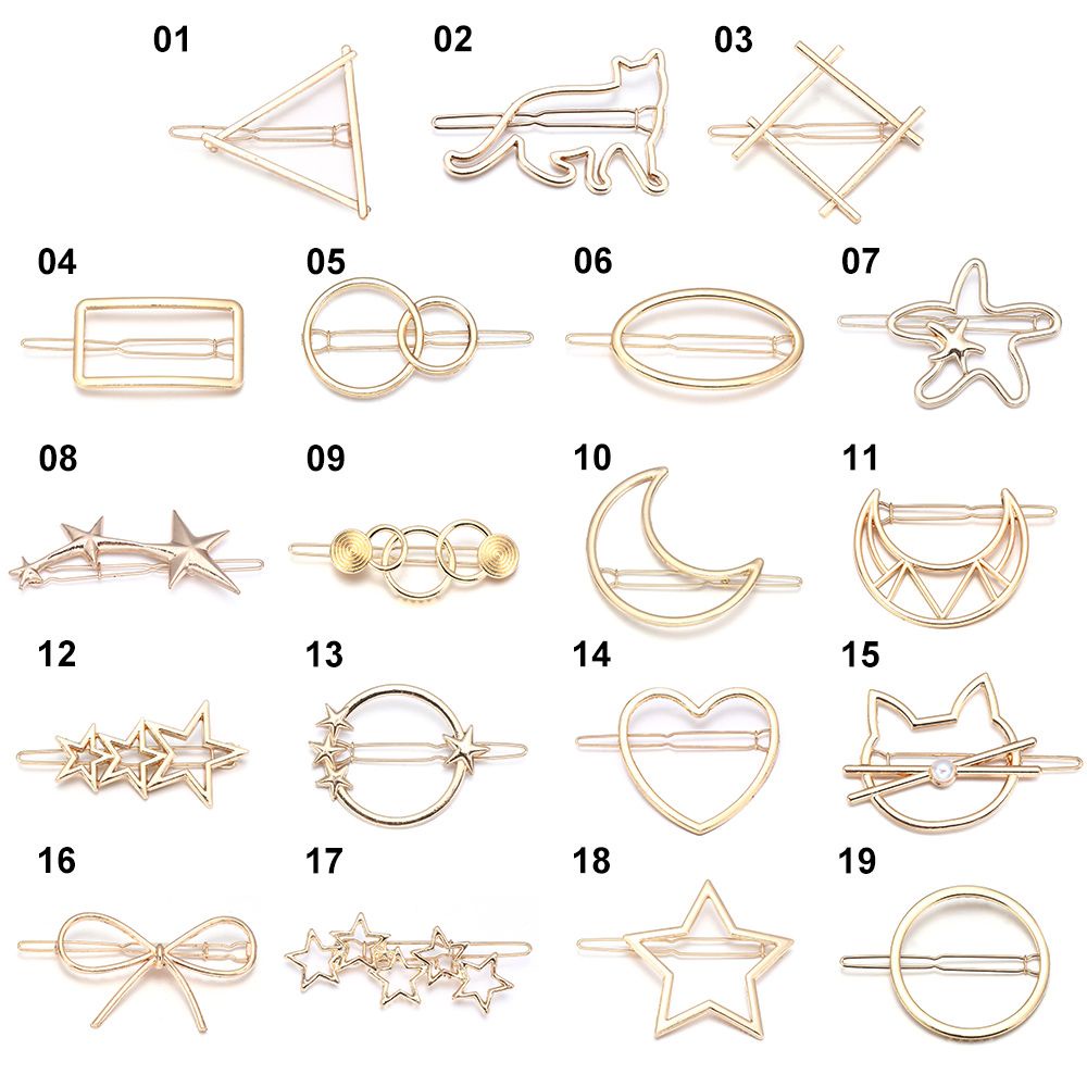 Kẹp Tóc Kim Loại Lấp Lánh Xinh Xắn Cho Nữ