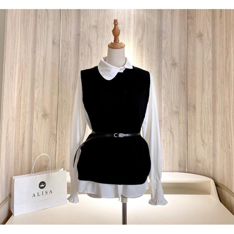 Set áo somi kèm gile len và đai - ALISA | BigBuy360 - bigbuy360.vn