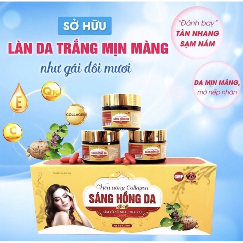 _VIÊN UỐNG SÁNG HỒNG DA GIÚP TRẮNG DA MỊN DA ,ĐÁNH BAY NÁM