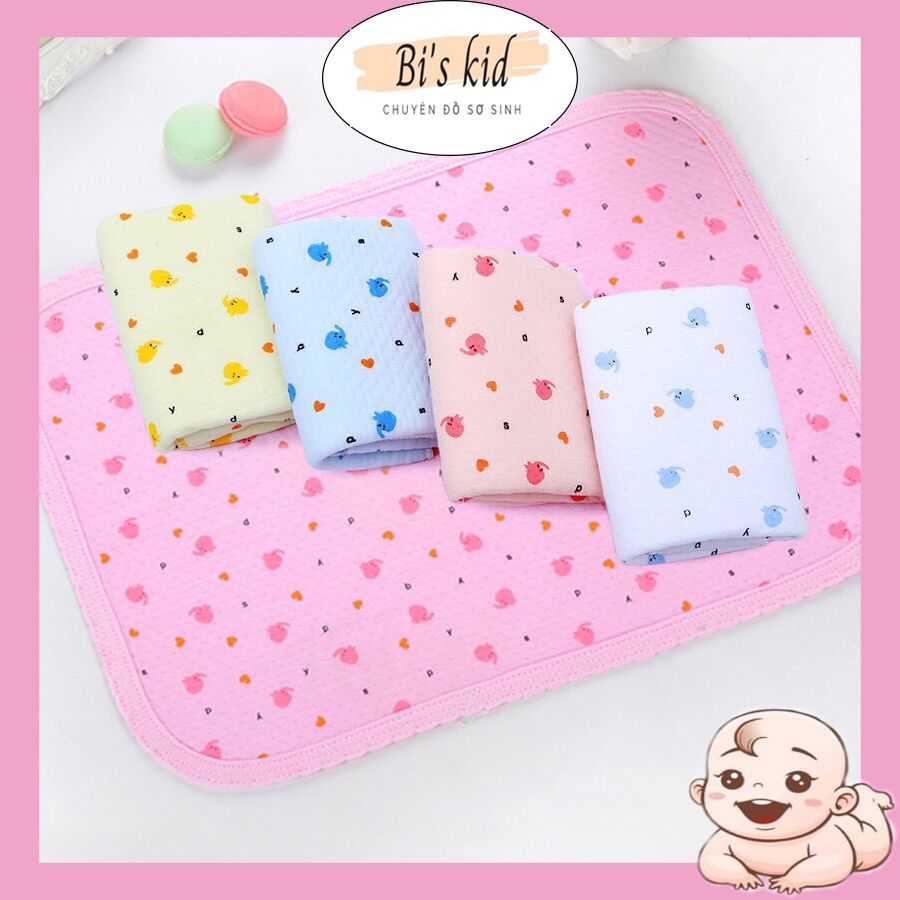 Chiếu lót cao su chống thấm Hiền trang 3 lớp cho bé (58x65cm)- Nhiều mẫu