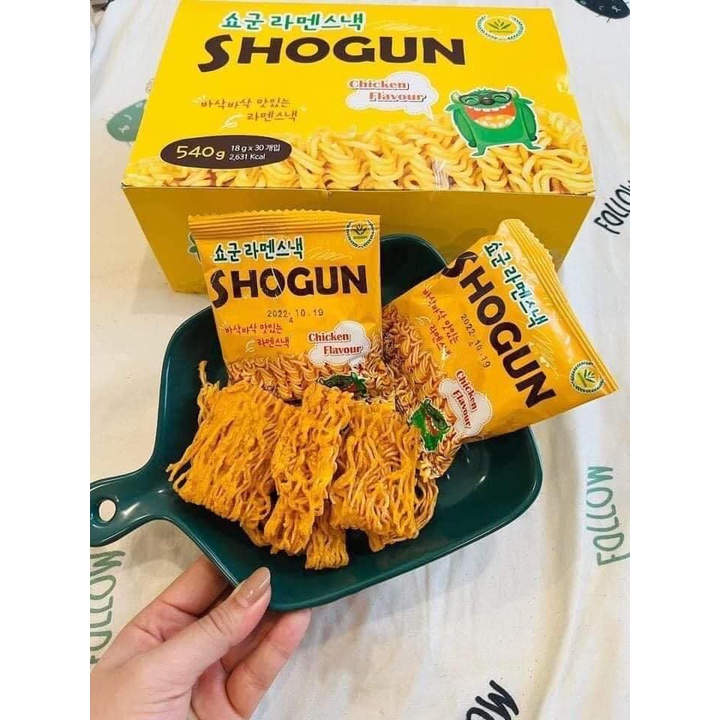 Mì ăn liền trẻ em Hàn Quốc Shogun 105k/1 hộp (30 gói x 18gr/1 gói)