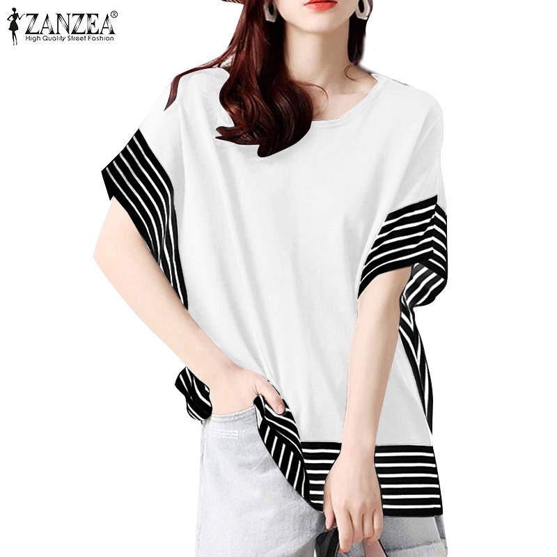 Áo Zanzea tay dài kẻ sọc thời trang Hàn Quốc cho nữ