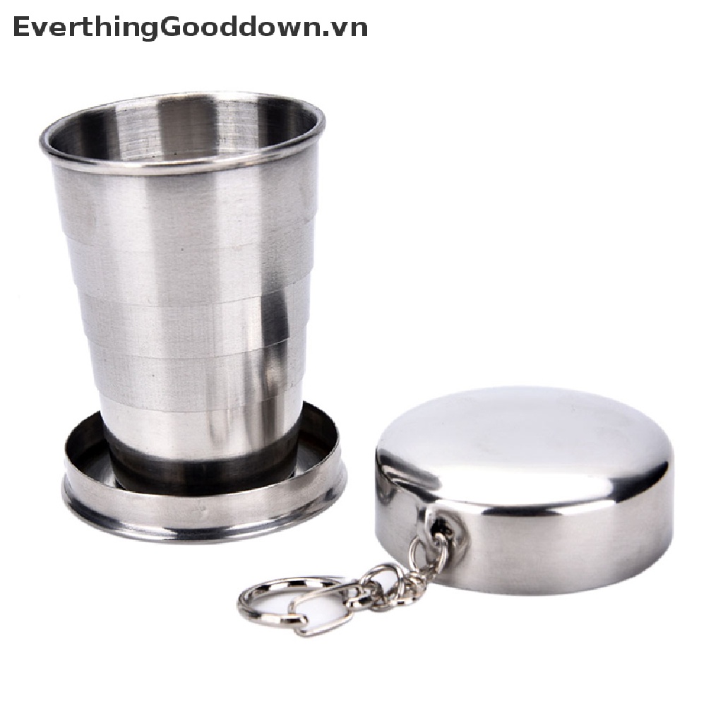 Everthinggooddown Ly Mini Bằng Thép Không Gỉ Có Thể Gấp Gọn Tiện Dụng Mang Theo Du Lịch