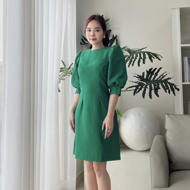 VERCHINI - Đầm chữ A tay phồng thời trang QANN006