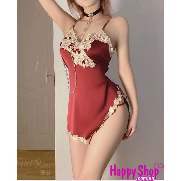 Váy ngủ lụa hai dây from ngắn gợi cảm TK2720