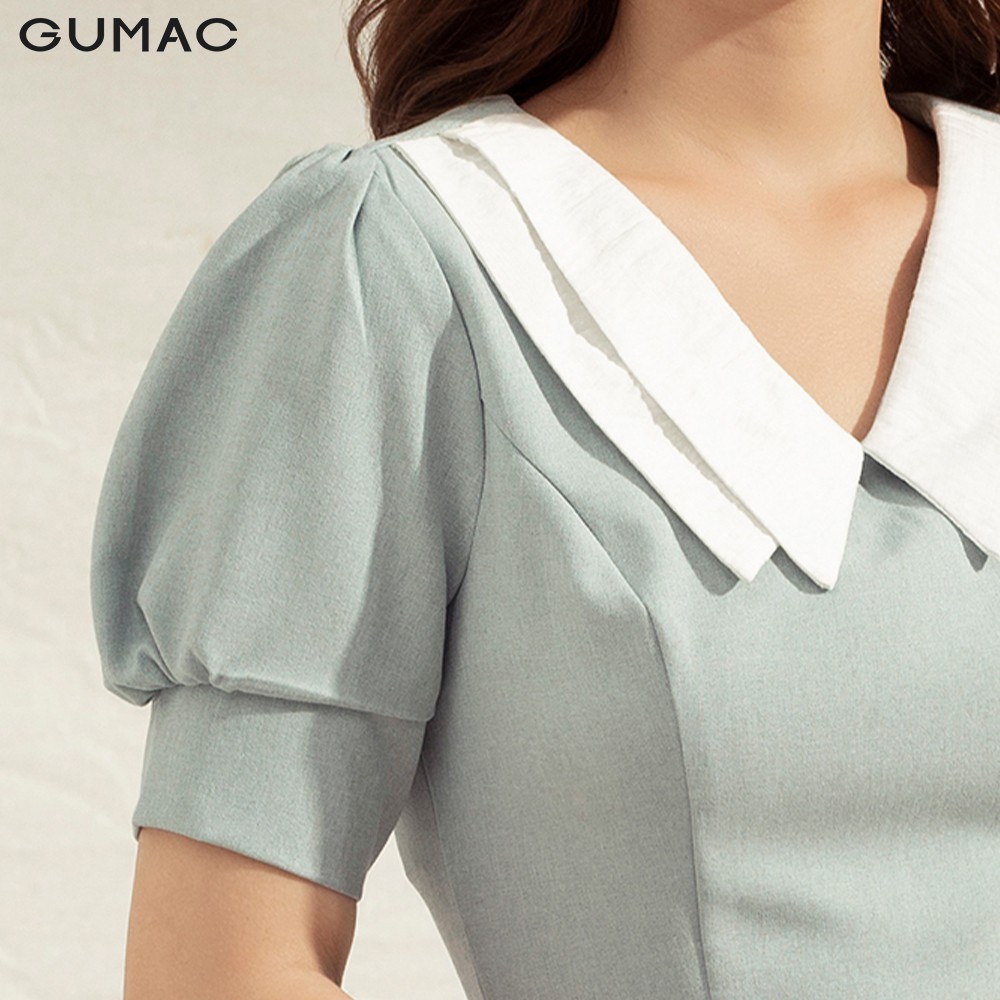 [Mã WAFAST hoàn 20% tối đa 100k xu đơn 250k] Đầm cổ peter 2 lớp DA1162 GUMAC | BigBuy360 - bigbuy360.vn