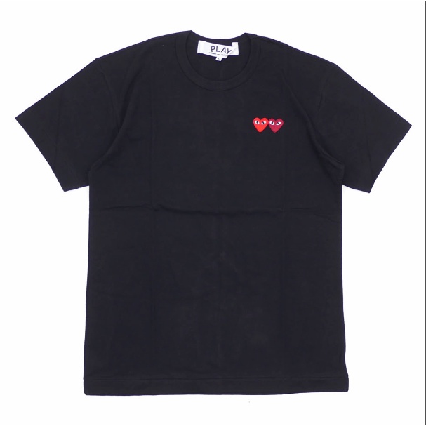 Unisex Mới Áo Thun play comme des garcons CDG Tay Ngắn Họa Tiết Sọc Ngang Cho Cặp Đôi