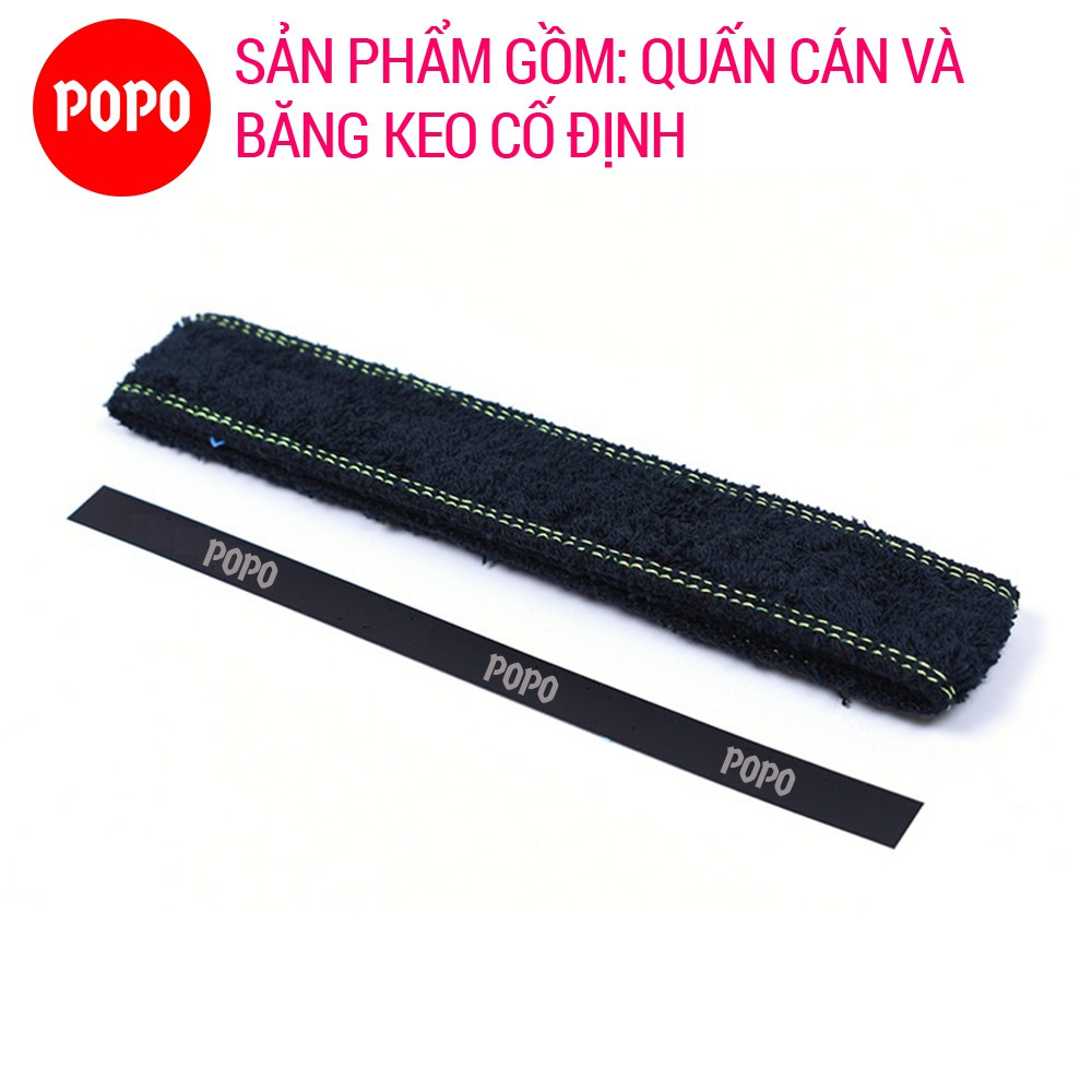 Quấn cán cầu lông chất liệu vải viền chỉ POPO GY110 thoáng khí, thoát mồ hôi, độ bám cao