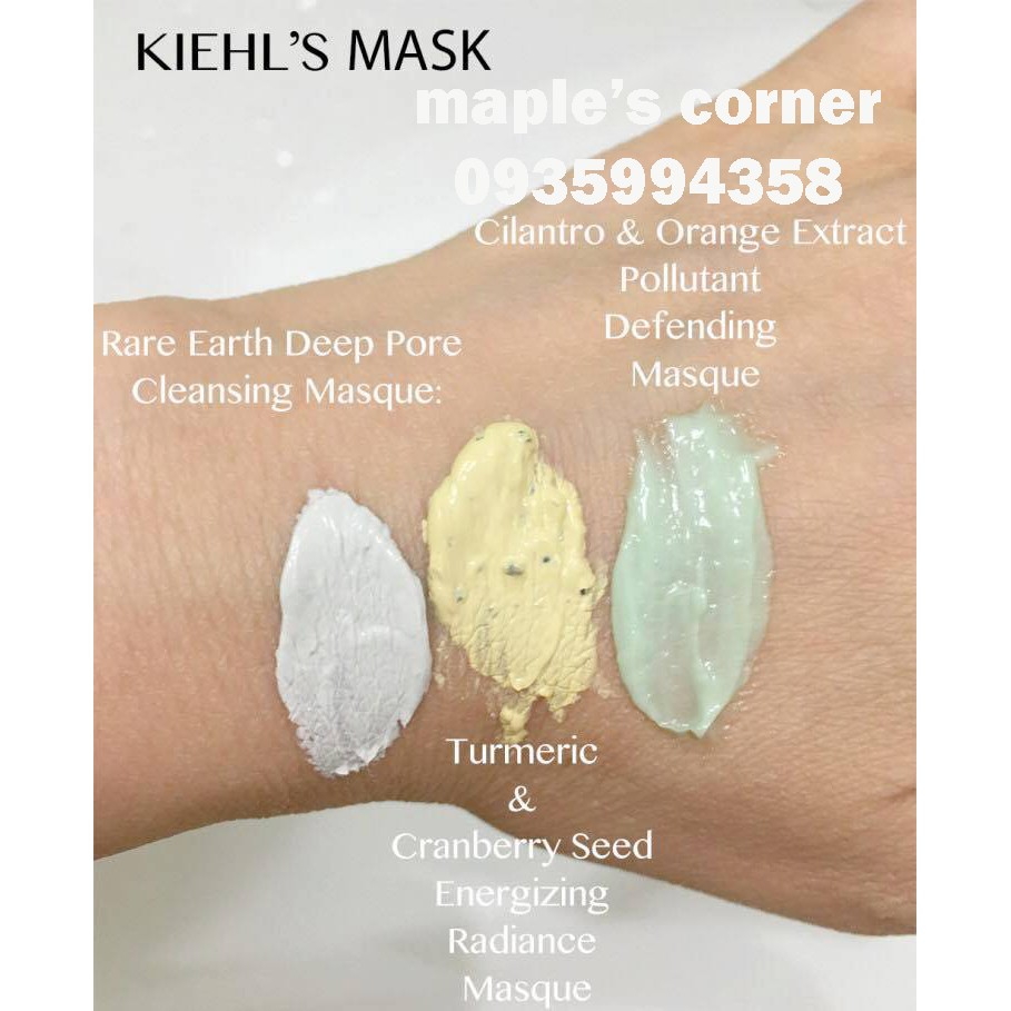 Mask nghệ Kiehl.s Turmeric &amp; Cranberry Seed Energizing Radiance Masque gói
