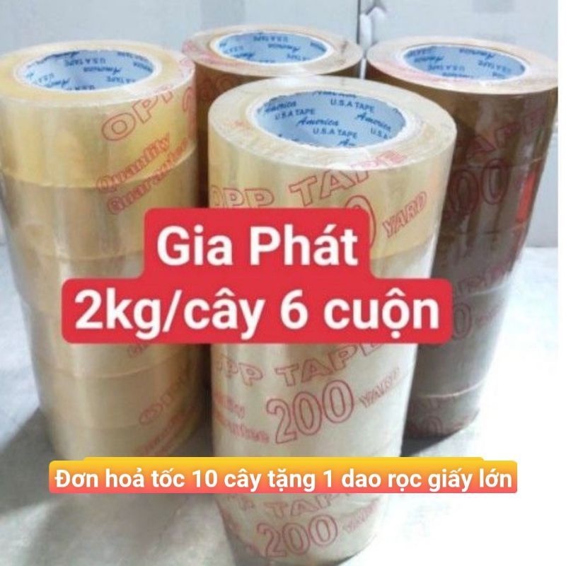 [XẢ KHO] Băng keo băng dính trong /đục 4,8cm-200yard ( 2kg/cây 6 cuộn)