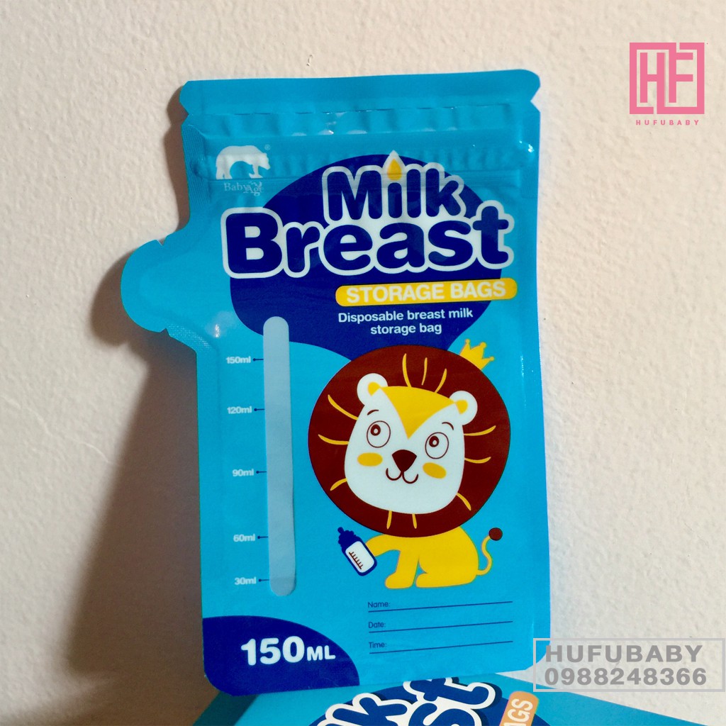 [Mã FMCGSALE24 giảm 8% đơn 500K] Hộp 30 túi trữ sữa Baby Age loại 150ml có 2 zip