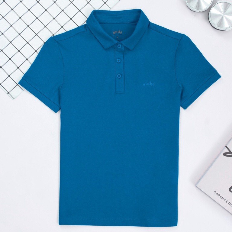 Áo phông polo nữ YODY cổ bẻ chất vải thoáng khí tôn dáng co dãn tốt APN5388