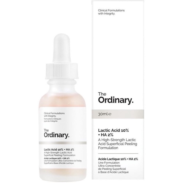 Serum Lactic Acid 10% + HA 2% cấp nước, mịn da & giảm thâm