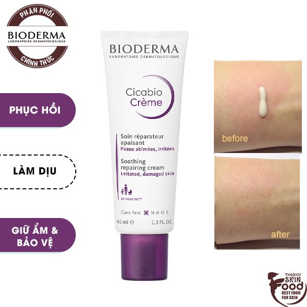 Kem Dưỡng Phục Hồi Da Hư Tổn Bioderma Cicabio Creme 40ml