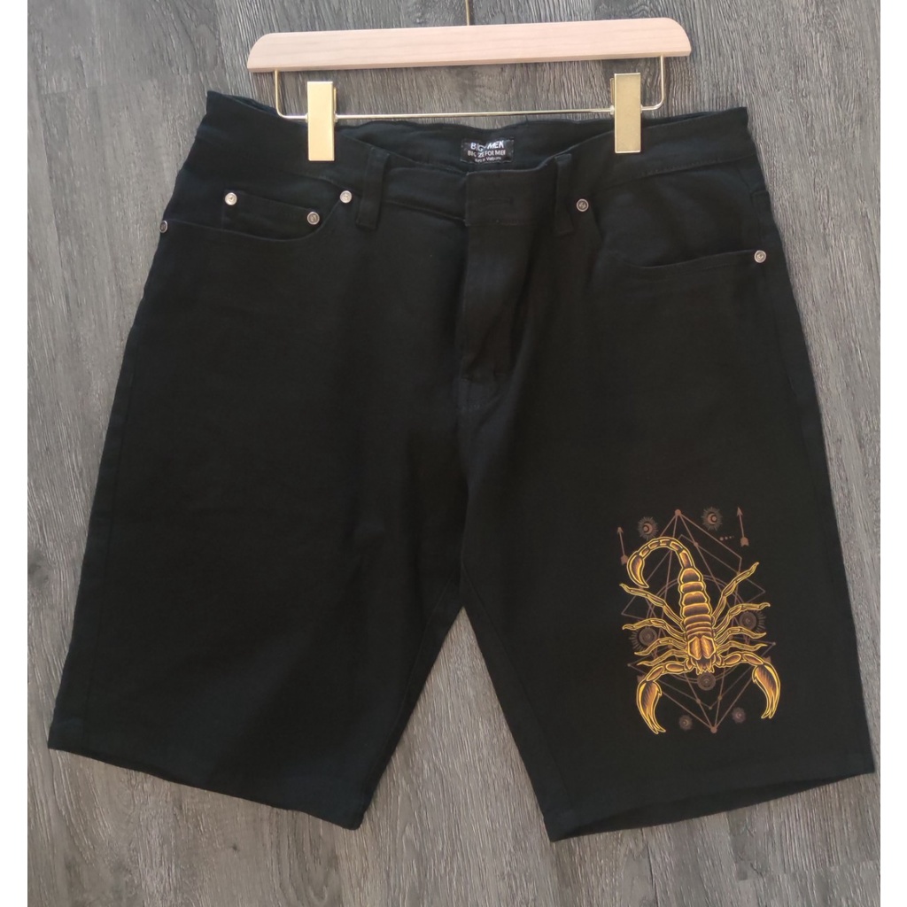 Quần short kaki big size chất jean co giãn hình in siêu cá tính