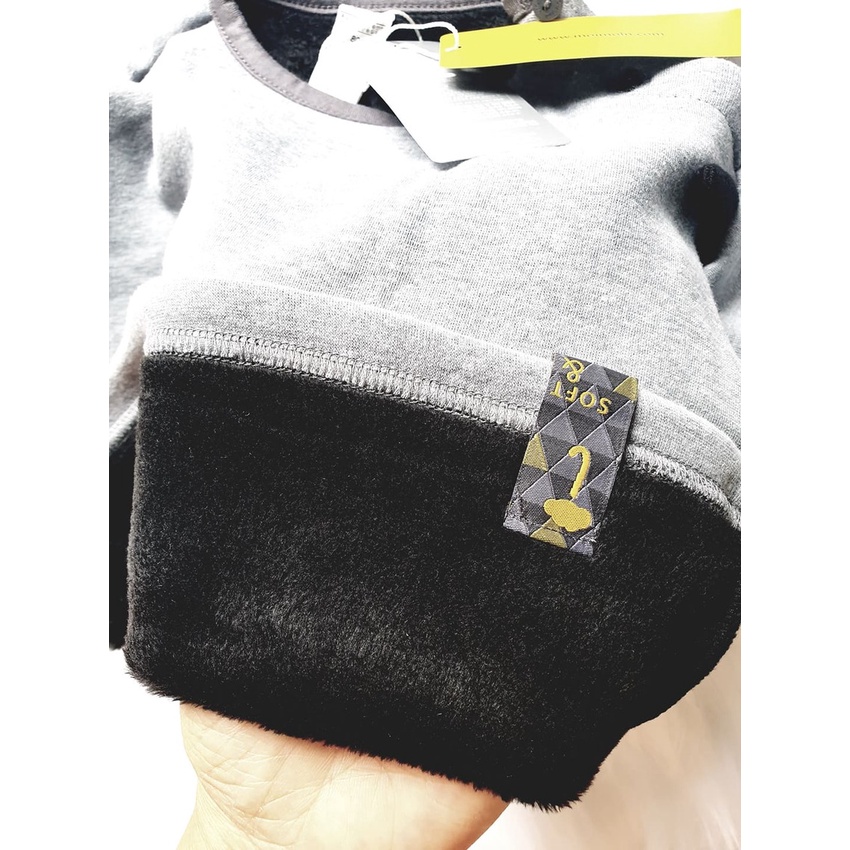 Áo mùa đông giữ ấm bé trai, 2 da, lót lông mềm mịn MOIMOIN | size 80 - 100| lynhstore