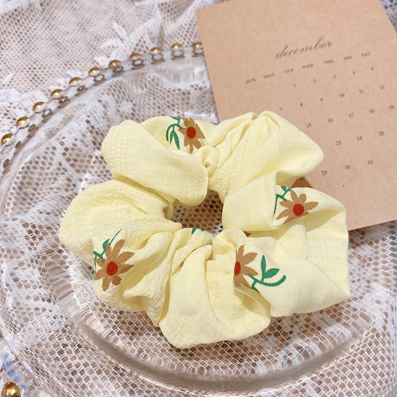 Scrunchies vải cực đẹp hoa tiết hoa xinh