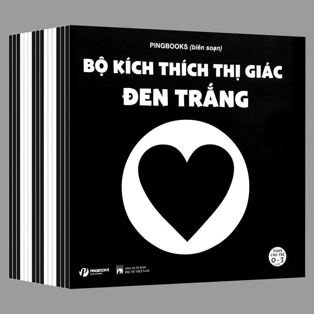 Sách - Kích Thích Thị Giác Đen Trắng Cho Trẻ Sơ Sinh 0 - 3 Tuổi (Sách Zigzag - Bộ 5 quyển, lẻ tùy chọn)