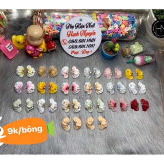 Hoa bột nail, Hoa cúc nhí gắn móng thật - 9.000/1 bông - Set 2 bông=18.000