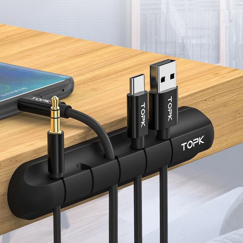Phụ kiện giữ dây cáp gọn gàng bằng silicon