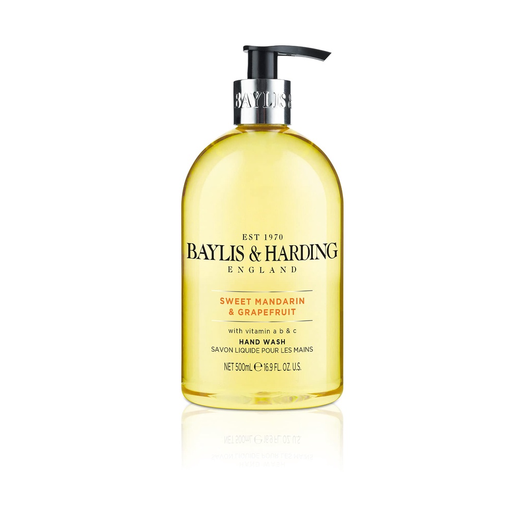Nước rửa tay Baylis&amp;Harding Sweet Mandarin&amp;Grapefruit hương quýt &amp;bưởi ngọt ngào chứa chiết xuất vitamin A, B và C500ml