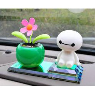 CHẬU HOA LÚC LẮC FLIP FLAP NĂNG LƯỢNG MẶT TRỜI, để bàn làm việc, taplo ô tô