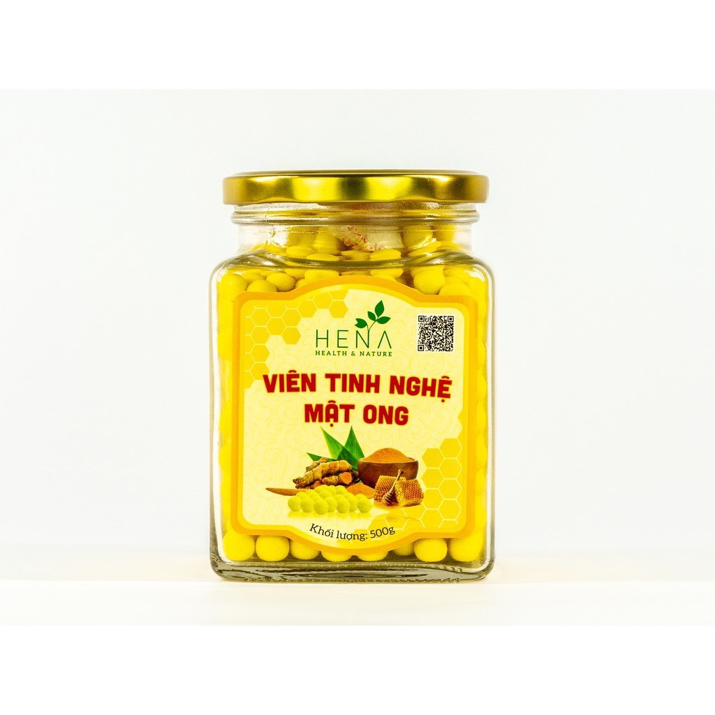 Nghệ Viên Mật Ong Cao Cấp Hena 300g, 500g , Viên Tinh Nghệ Mật Ong 100% Nguyên Liệu Tự Nhiên