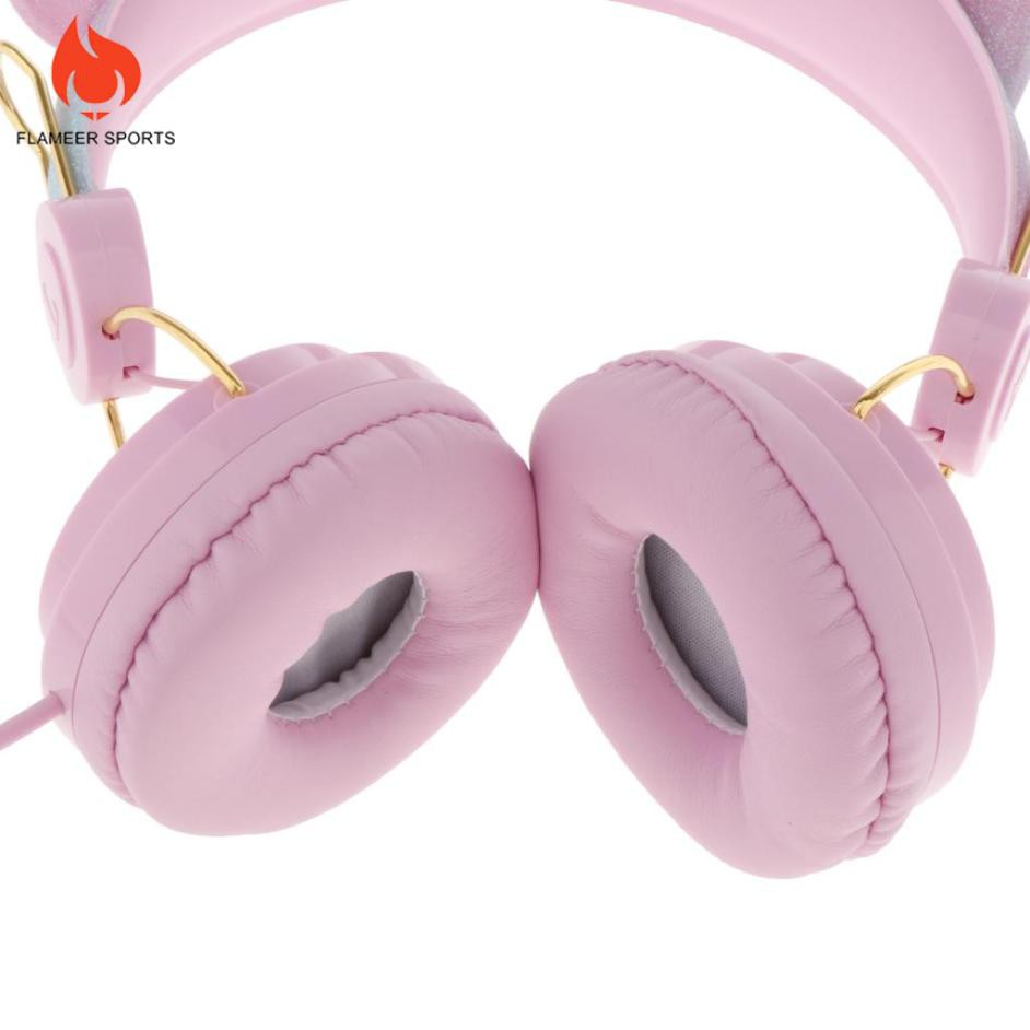 Tai Nghe Thể Thao Hình Unicorn Màu Hồng Có Mic Cho Bé Gái 1